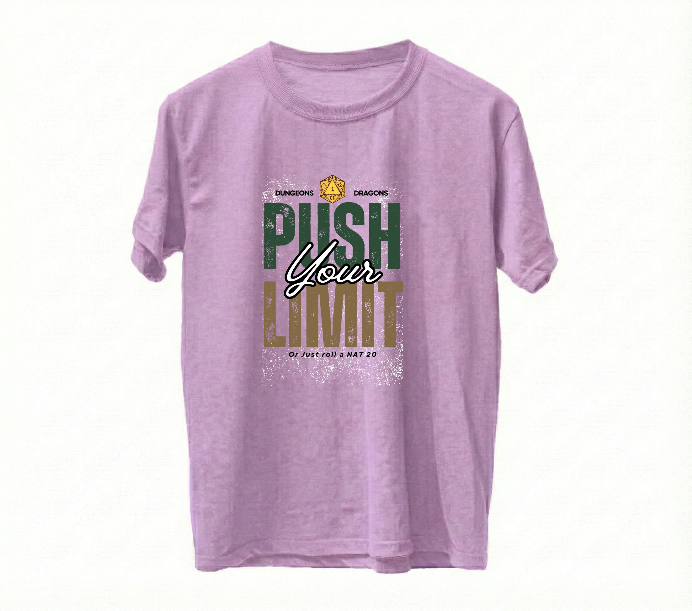 Just Roll a NAT 20 Graphic T-Shirt – Cotton Regular Fit