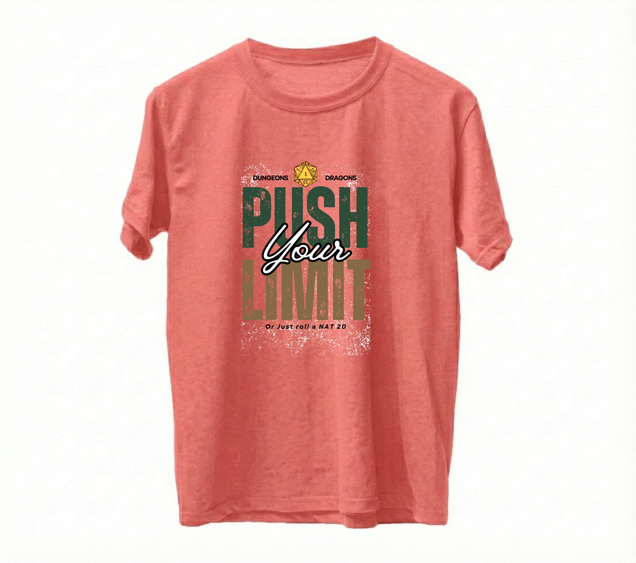 Just Roll a NAT 20 Graphic T-Shirt – Cotton Regular Fit