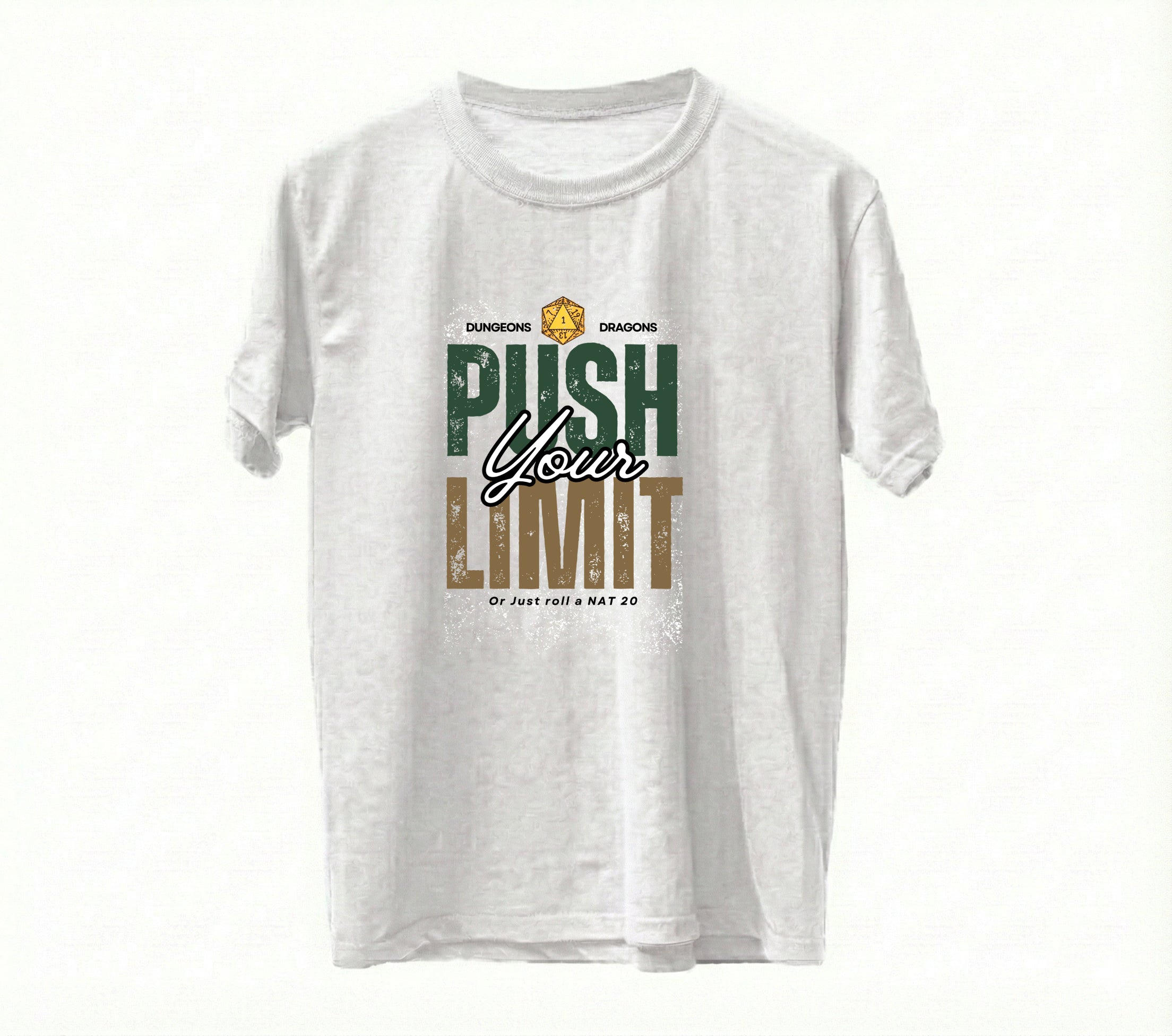 Just Roll a NAT 20 Graphic T-Shirt – Cotton Regular Fit