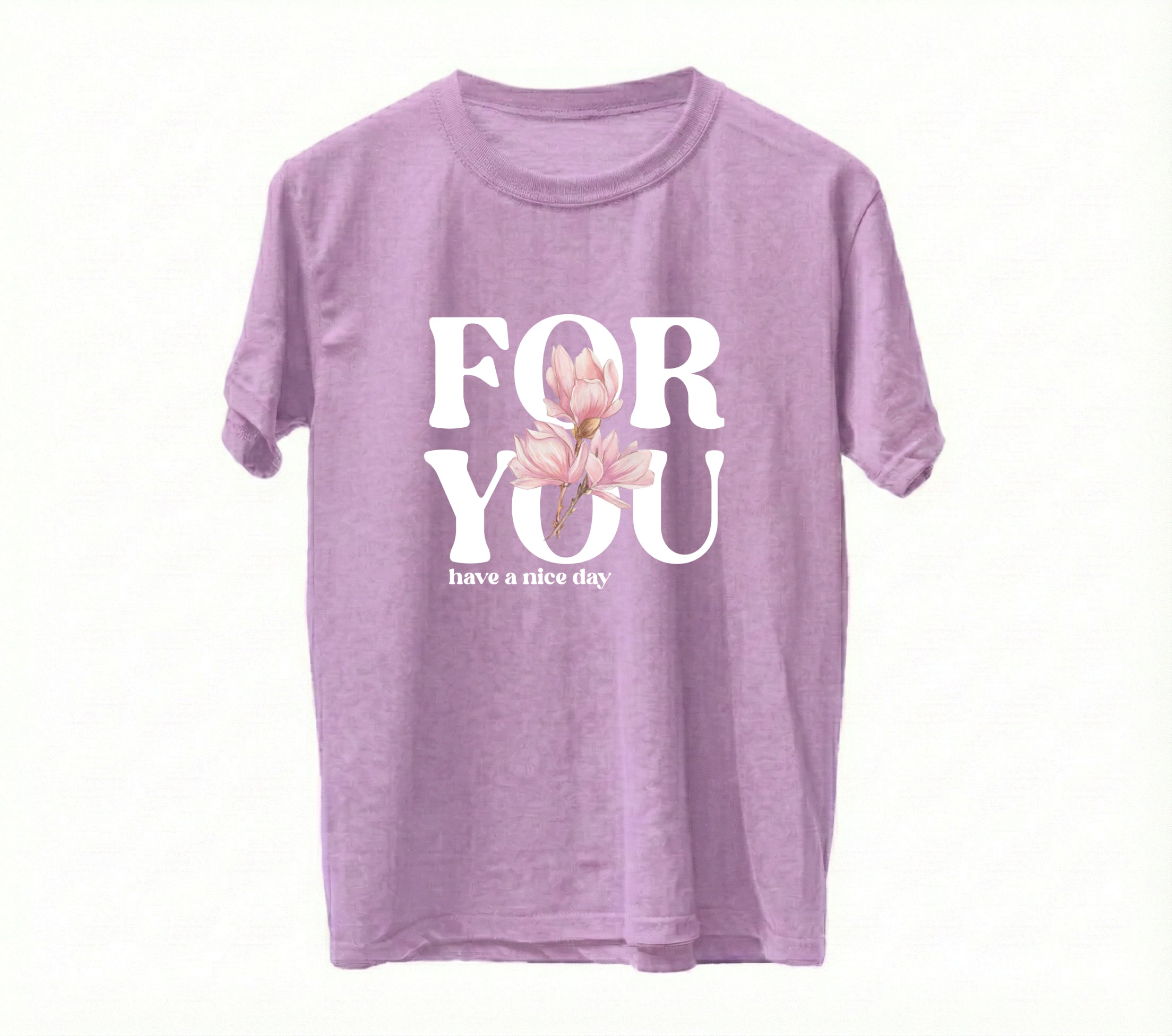 For You Floral Typography T-Shirt