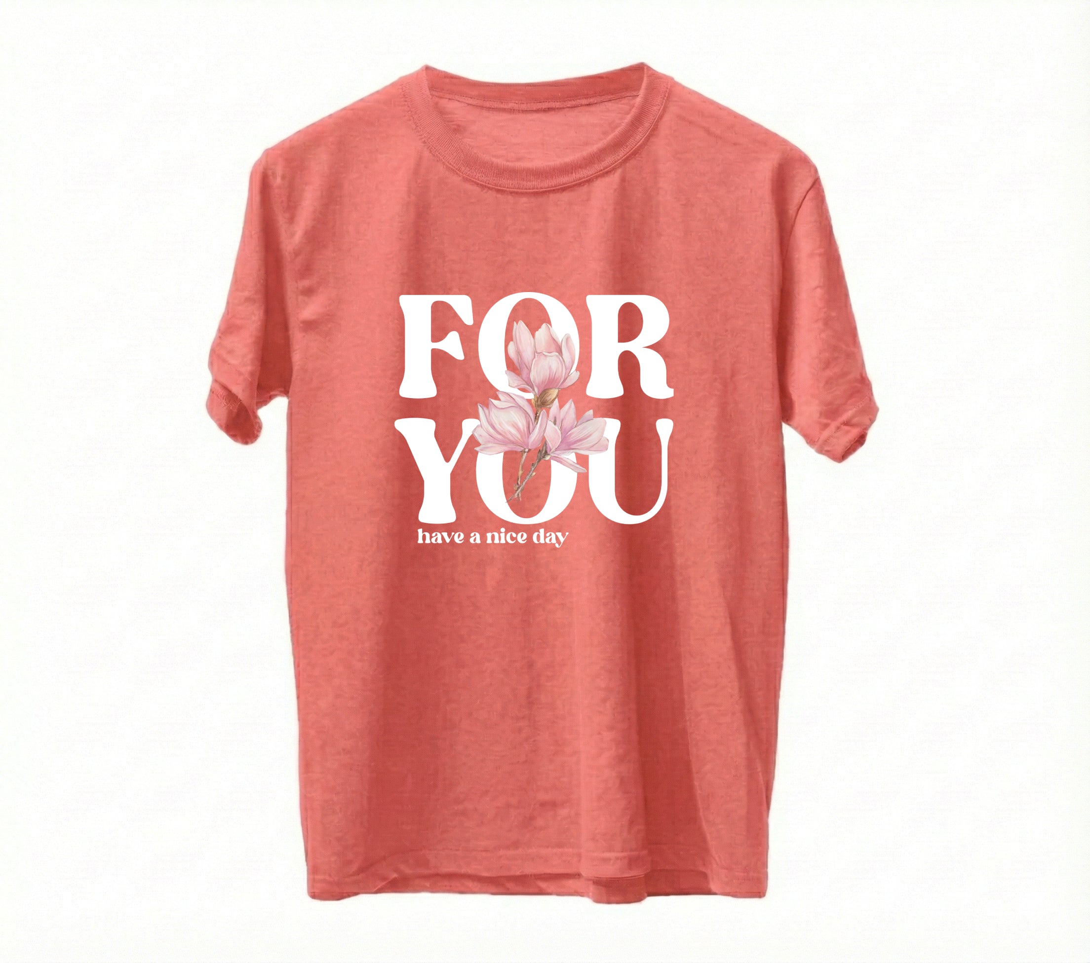For You Floral Typography T-Shirt